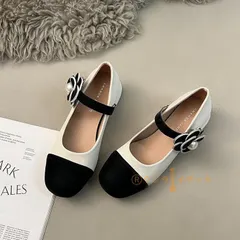 送料無料 パンプス ローヒール ラウンドトゥ パール バイカラー 3cmヒール 痛くない 歩きやすい 走れる レディース ストラップ ハイヒール ローヒール 太ヒール 柔らかい