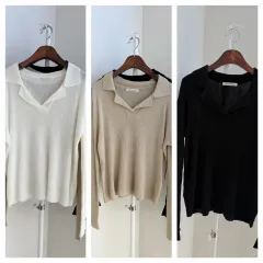 KARAネック シースルー ニット / 3COLOR / 価格別