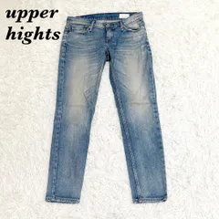 upper hights SLENDER デニム 24 ブルー ダメージ加工