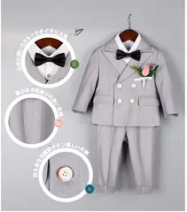 送料無料 卒業式 男の子 スーツ 入学式 子供 スーツ フォーマル キッズスーツ 男の子 フォーマル 5点セット ジャケット ベスト ズボン 蝶ネクタイ おしゃれ スーツ セットアップ キッズスーツ 七五三 入園式 卒園式 子供服 発表会 結婚式