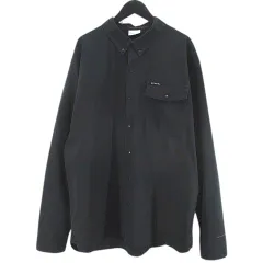 コロンビア Columbia 221 PM0654 長袖 シャツ XL 黒系 ブラック ボタンダウン 胸ポケット