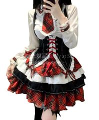 新品To Alice ロックチェックアリスワンピース L1375 BK - メルカリ