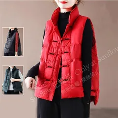 再入荷 キルティングベスト 中綿 秋冬 レディース トップスポケット付き 自然に体型カバー 大きいサイズ LXXL カジュアルコーデにぴったり 存在感抜群