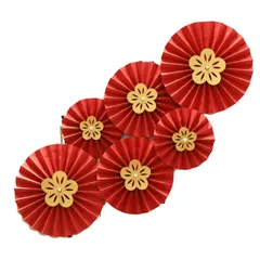 ペーパーファン 梅 飾り付け 和風 ガーランド 装飾 飾り 梅の花 結婚式 誕生日 雛祭り 