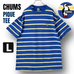 チャムス CHUMS★オーバーサイズド ブービー ボーダーピケS/S Tシャツ★鹿の子クルーネック★CH02-1187★ユニセックスL    #2604A007