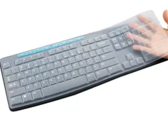 シリコンキーボードプロテクタースキンカバー Logitech MK295 MK275 K200 MK200 K260 MK260 K270 MK270 デスクトップキーボード(クリア、K200と互換性あり)