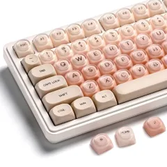 OHY PBT キーキャップ、XVX ピンクゼリーファンデーション HOAプロファイル、132キーかわいいカスタムキーキャップ (チェリー/Gateron MXスイッチ付きメカニカルキーボード用)-フレッシュピンク(キーキャップのみ) 送料無 73e04a37
