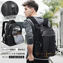 送料無料 ビジネスリュック メンズ 多機能 A4対応 大容量 軽量 防水 リュックサック バックパック デイパック PCバッグ シンプル カジュアル 通勤 通学 旅行 出張