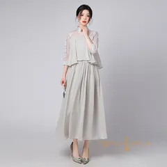 送料無料 シフォンワンピース ワンピース レディース ドレス パーティードレス シンプル ミモレ丈 Aライン 花嫁 およばれ 女子会 二次会 フォーマル 通勤 結婚式 謝恩会 発表会 演奏会 同窓会 成人式 誕生日 可愛い 体型カバー