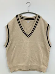 URBAN RESEARCH DOORS アーバンリサーチドアーズ ベスト 1 ベージュ 無地 ライン柄