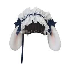再入荷 【特価】人気商品★9色 ヘッドドレス うさぎ 耳 ロリータ 髪飾り メイド服 可愛い ゴスロリ レースフリル リボン お姫様 姫系 森ガール 茶話会