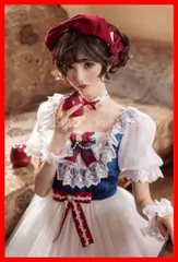再入荷 【美品★新品未使用】コスプレ衣装 白雪姫風ロリータワンピース女子会にぴったり