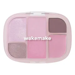 wakemake(ウェイクメイク) ソフトシアーマルチパレット05 ピンクフレア べスコス受賞 6色入り アイシャドウ チーク ハイライト 自然な仕上がり 透明感 韓国コスメ 初心者向け パレット 人気 アイシャドウパレット 0