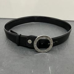 極美品 BVLGARI ブルガリ ロゴマニア ベルト ブラック シルバー金具