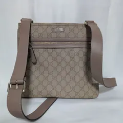 美品 グッチ GGスプリーム ピンクベージュ ショルダーバッグ クロスボディバッグ サコッシュ 295257