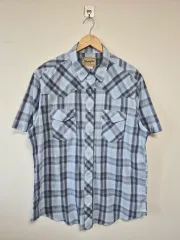 ラングラー Wrangler CHECK ウェスタン 半袖 シャツ XL サイズ - S327