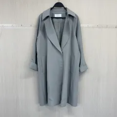 OZOC オーバーサイズ トレンチ コート ブルーグレー