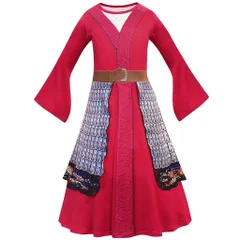 新品 [Dressy Daisy] プリンセス 戦士 幼児 子供 女の子 キッズ コスチューム 中国の伝統衣装 漢服 レディヒーロー ハロウィン コスプレ ファンシー パーティー 衣装 レッド サイズ 7～8歳