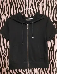 CECIL McBEE セシルマクビー 半袖 ジップアップ パーカー