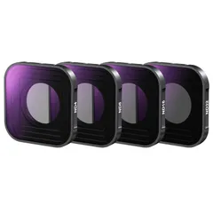 新品 NEEWER NDフィルター コンパチブルGoPro Hero 13 12 11 10 9 ブラック 4パック ND4 ND8 ND16 ND32 減光レンズフィルターセット HDマルチコート超薄型 アクションカメラアクセサリー FL-GP9のサムネイル