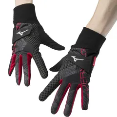 新品 MIZUNO(ミズノ) ゴルフグローブ サーマグリップ 2023年モデル メンズ 両手用 吸湿発熱素材 ブレスサーモ使用 秋・冬用 タッチパネル対応 ブラック S(21-22cm) 5MJMB352
