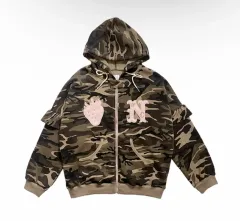 ノーオフィシャルノーピース ベリー フリル ウィング ジップアップ カモ