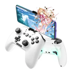【人気商品】ワイヤレス コントローラー Switch/PC/IOS/Android全対応【方向ボタンレイアウト可能/背面ボタン/スマホホルダー付き】プロコン ゲームパッド 自動連射 Bluetooth/2.4GHz/有線接続 6軸ジャイロセンサー マクロ機能