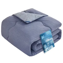 【在庫セール】マザリンネイビー 140X190cm かけ布団 キルトケット 一年中使える BSJ030 丸洗いOK ふわふわ肌触り 冷房対策 抗菌防臭 吸湿速乾 肌掛け布団 夏布団 リバーシブル 接触冷感 掛け布団 シングル 夏用掛け布団 OIGAE