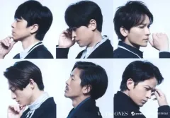 【中古】生写真(ジャニーズ) V6/集合(6人)/横型・顔アップ・衣装黒白・体横向き・6分割/CD「The ONES(通常盤)」ツアー会場限定特典オリジナルフォトカード