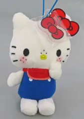 【中古】ぬいぐるみマスコット・ぬいぐるみバッジ ハローキティ(C/座り) おそろいアクリルチャーム付きマスコット 「モンチッチ×ハローキティ」