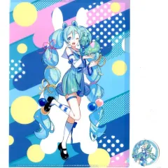 【中古】グッズセット 初音ミク2(二反田こなイラスト/ブルー) クリアファイル＆ステッカーセット 等身イラストver. 「タイトーくじ 初音ミク×RODY」 K賞