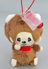 【中古】ぬいぐるみマスコット・ぬいぐるみバッジ モンチッチ(D/座り) おそろいアクリルチャーム付きマスコット 「モンチッチ×ハローキティ」