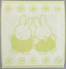 【中古】タオル・手ぬぐい ミッフィー(グリーン) ハンドタオル 「タイトーくじ ミッフィー Pastel Flower Collection」 E賞