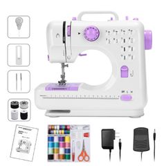 縫紉機 電動縫紉機 適合初學者的縫紉 12種針跡 倒縫功能 雙向供電 興趣/DIY手工 速度可調 42件裁縫配件 附日文說明書a f38133e7