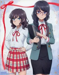 【中古】雑貨 [単品] 桜島麻衣＆姫路紗良 描き下ろしキャンバスアート 「Blu-ray＆DVD 青春ブタ野郎はサンタクロースの夢を見ない」 アニプレックスオンライン全巻購入特典のサムネイル