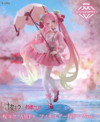【中古】フィギュア 桜ミク 「キャラクター・ボーカル・シリーズ01 初音ミク」 AMP＋ フィギュア～桜ドレスver.～