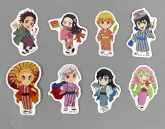 【中古】シール・ステッカー 集合 ダイカットステッカー(8枚セット) 「鬼滅の刃×おこしバス」