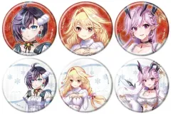 【新品】バッジ・ビンズ 【ボックス】白猫プロジェクト ホログラム缶バッジ(57mm) 03.クリスマスver.(描き下ろしイラスト)