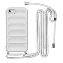 【人気商品】カバー iPhone iPhone se/7/8 iPhone スマホケース シリコン 縄掛け TPU 首掛け ストラップ付き 斜めかけ 軽量 肩掛け 指紋防止 滑り止め 耐衝撃 落下防止 ケース 衝撃吸収 用 ワイヤレス充電対応 iPhone8