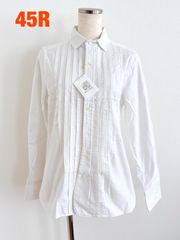 45R ブラウス カディ シルク ギャザー シャツ インド綿 手織り 美品