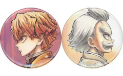 【中古】バッジ・ピンズ 全2種セット 44mm缶バッジ 「劇場版 鬼滅の刃 無限城編 善逸と爺ちゃん WEBSHOPくじ」 F賞 C106グッズ