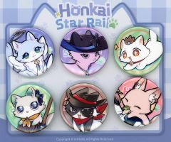 バラ売り可】 崩壊スターレイル タオバオ特典 ミニ缶バッジ ちびネコ