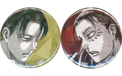 【中古】バッジ・ピンズ エレン・イェーガー＆リヴァイ・アッカーマン 巨人大戦 ホログラム缶バッジ 2個セット 「進撃の巨人」