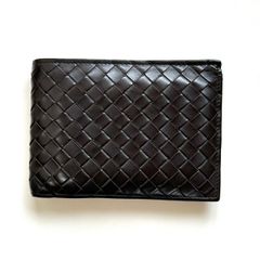 ボッテガヴェネタ 二つ折り財布 イントレチャート カード入れ ダーク