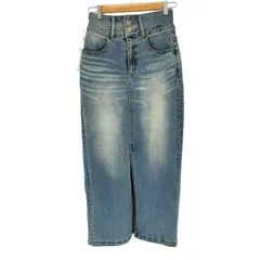 アズールバイマウジー AZUL by moussy HIGH WAIST SLIT DENIM SK 2 レディース JPN：S 