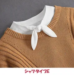 レディース 付け襟 シャツタイプE　つけ襟