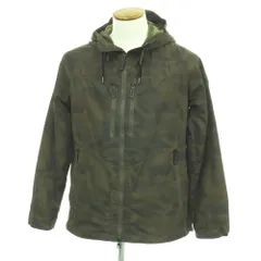 【中古】ハンティングワールド HUNTING WORLD ポリエステル カモフラ ダブルジップ フーデッドブルゾン グリーン【サイズM】【メンズ】のサムネイル