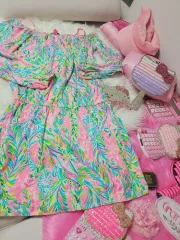 リリーピュリッツァー フローラル オフショルダー ワンピース