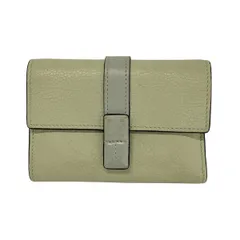 LOEWE(ロエベ) 3つ折り財布 スモール バーティカルウォレット C660S86X01 グリーンベージュ×グレーベージュ