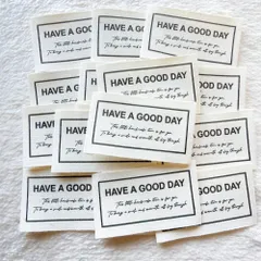 4月限定🌷C-7【GOOD DAY】 生成20枚 コットンタグ 布タグ ★製作応援品★